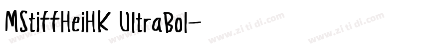MStiffHeiHK UltraBol字体转换